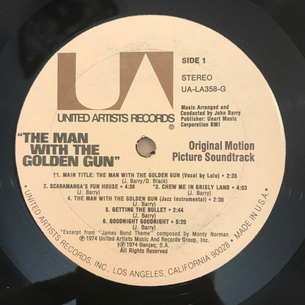 John Barry : The Man With The Golden Gun (Original Motion Picture Soundtrack) (LP, Album, All)