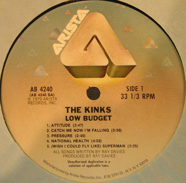 The Kinks : Low Budget (LP, Album, Club)