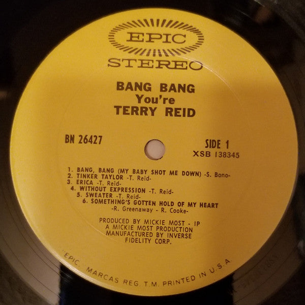 Terry Reid : Bang, Bang You're Terry Reid (LP, Album, Pit)
