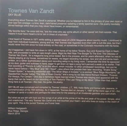 Townes Van Zandt : Sky Blue (LP, Album)