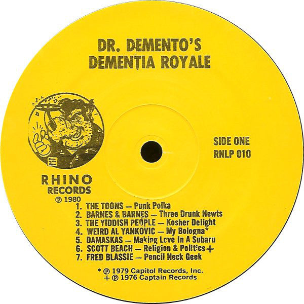 Dr. Demento : Dr. Demento's Dementia Royale (LP, Comp)