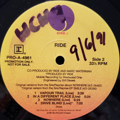 Ride : Kaleidoscope (Plus 6 Live Tracks) (12", Promo)