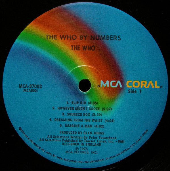The Who : The Who By Numbers (LP, Album, RE, RP, Pin)