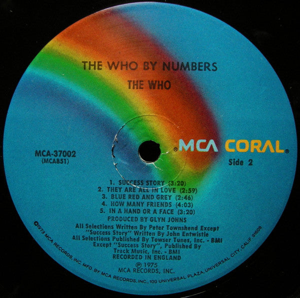 The Who : The Who By Numbers (LP, Album, RE, RP, Pin)