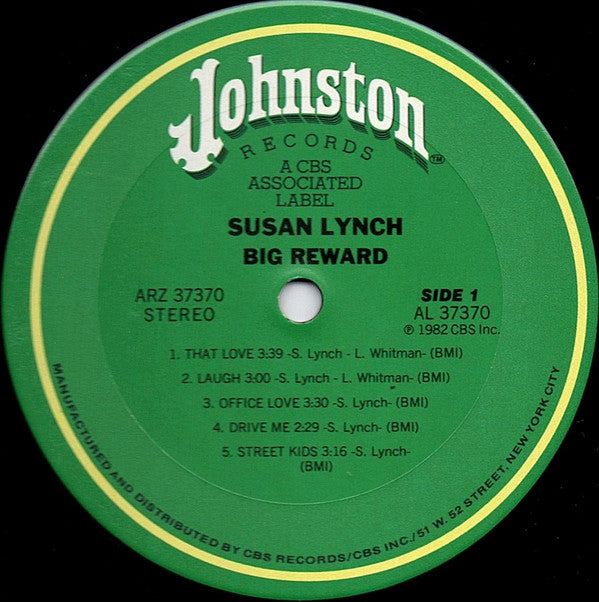 Susan Lynch : Big Reward (LP, Album, Ter)
