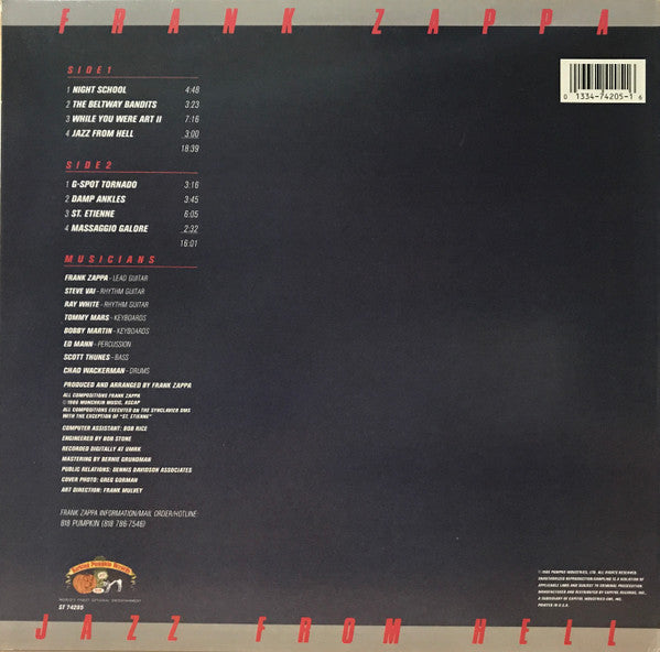 Frank Zappa : Jazz From Hell (LP, Album, Spe)