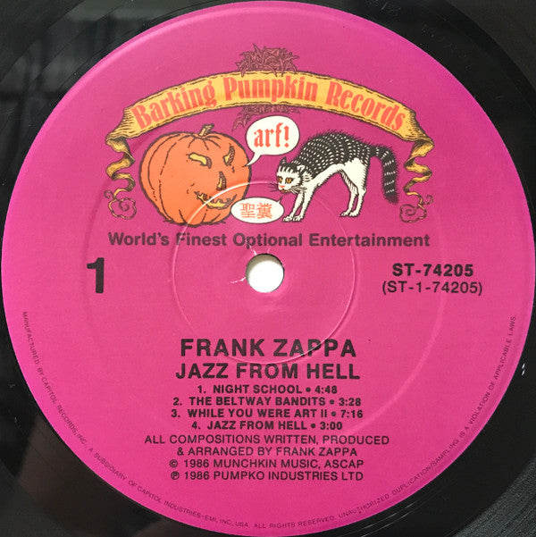 Frank Zappa : Jazz From Hell (LP, Album, Spe)