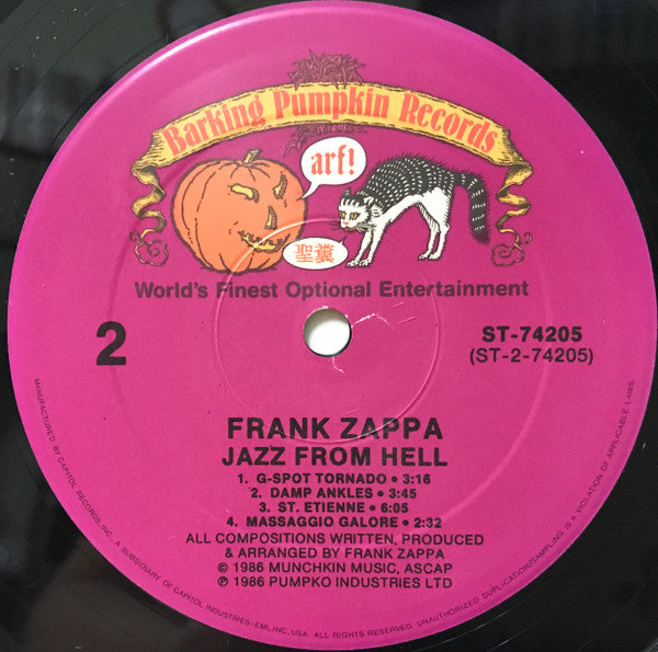 Frank Zappa : Jazz From Hell (LP, Album, Spe)