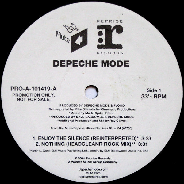 Depeche Mode : Enjoy The Silence (Reinterpreted) (12", Single, Promo)
