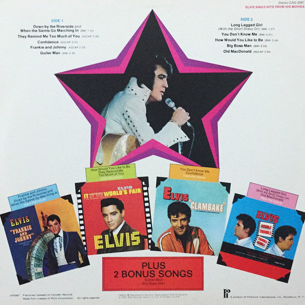 Elvis Presley : Elvis Sings Hits From His Movies, Volume 1 (LP, Comp, RE, PRC)