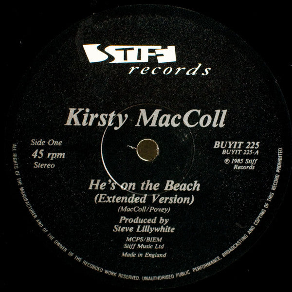 Kirsty MacColl : He's On The Beach (12", Single)