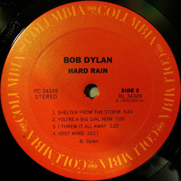 Bob Dylan : Hard Rain (LP, Album, Pit)