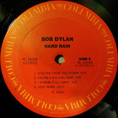 Bob Dylan : Hard Rain (LP, Album, Pit)
