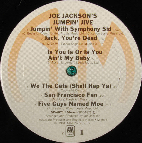 Joe Jackson's Jumpin' Jive : Joe Jackson's Jumpin' Jive (LP, Album, Y -)