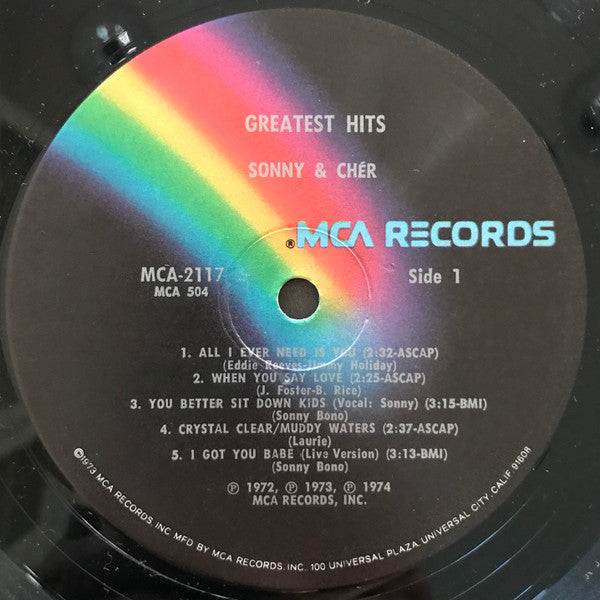 Sonny & Cher : Greatest Hits (LP, Comp, Glo)
