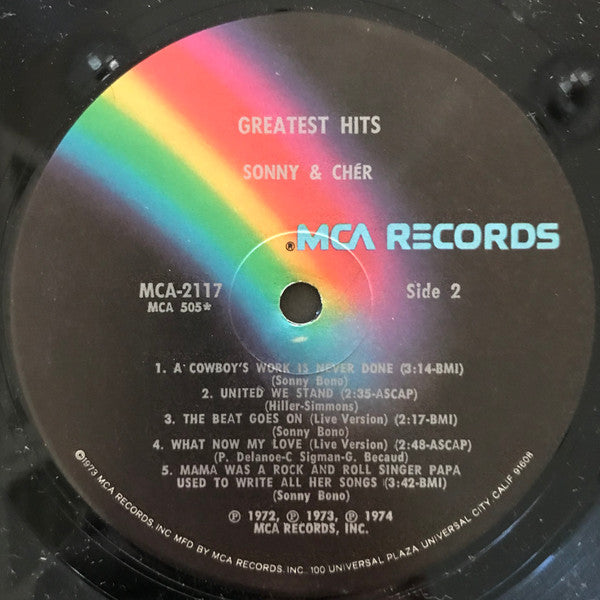 Sonny & Cher : Greatest Hits (LP, Comp, Glo)