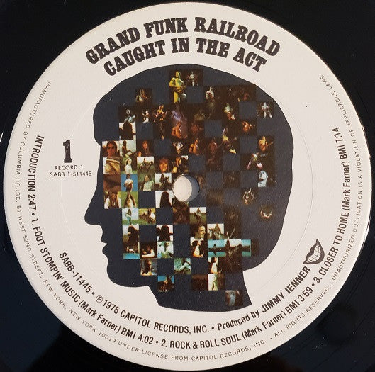 Grand Funk Railroad : Caught In The Act (2xLP, Album, Club, San)
