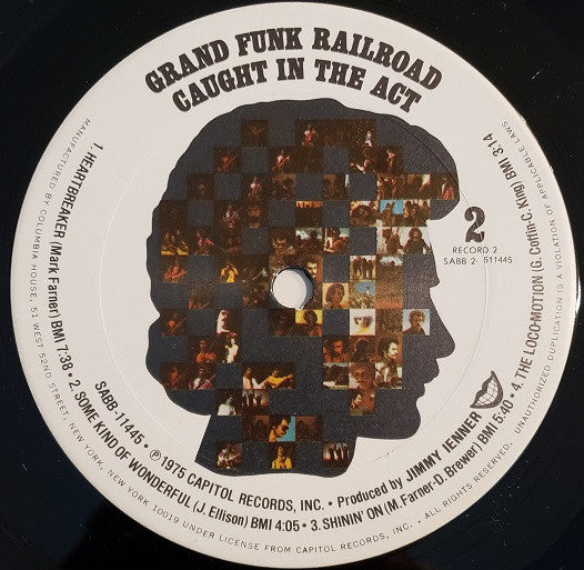 Grand Funk Railroad : Caught In The Act (2xLP, Album, Club, San)