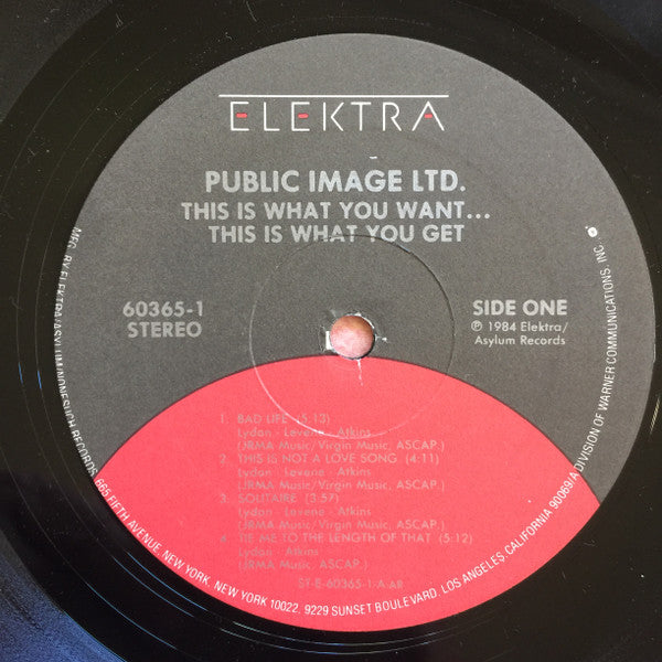 Public Image Ltd.* : This Is What You Want... This Is What You Get (LP, Album, All)