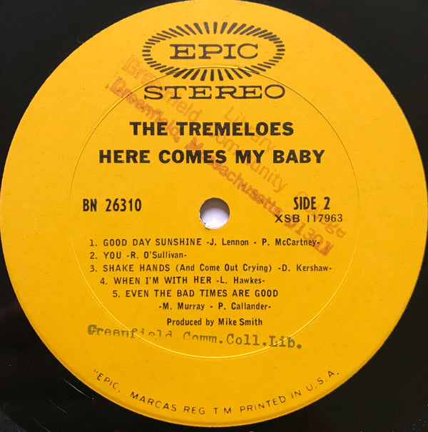 The Tremeloes : Here Comes My Baby (LP, Album, Pit)