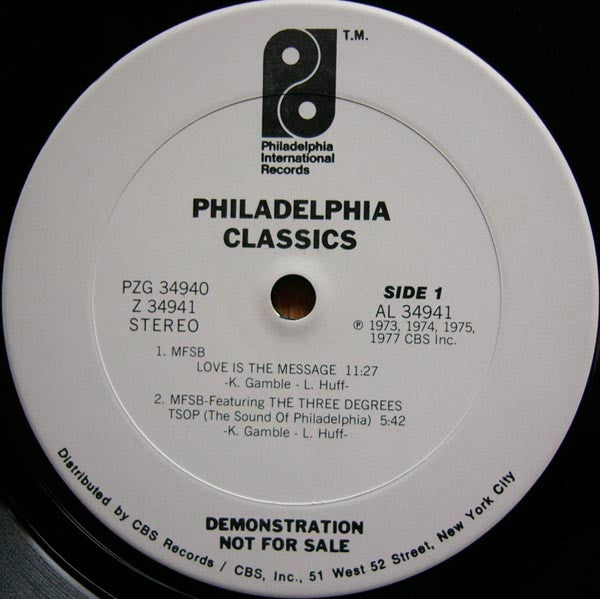 Various : Philadelphia Classics (2xLP, Comp, Promo, Ter)