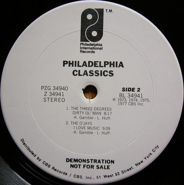 Various : Philadelphia Classics (2xLP, Comp, Promo, Ter)