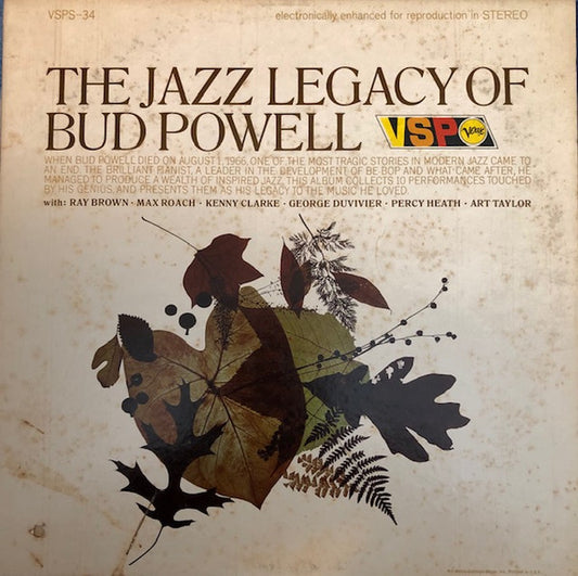 Bud Powell : The Jazz Legacy Of Bud Powell (LP, Comp)