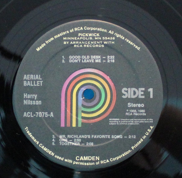 Harry Nilsson : Aerial Ballet (LP, Album, RE, RM)