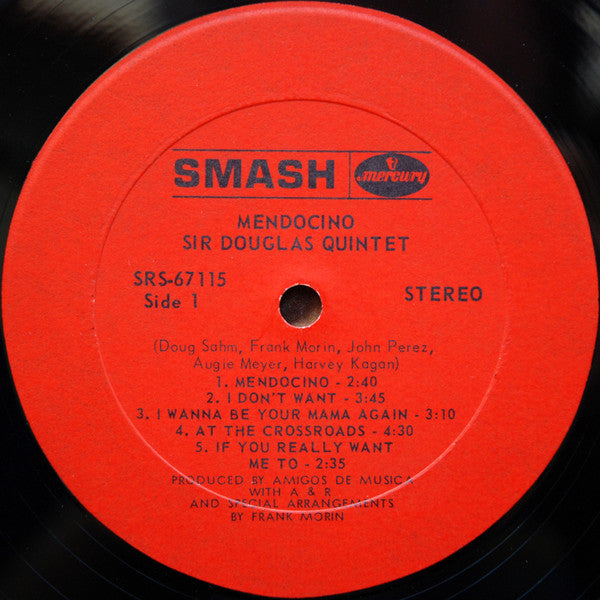 Sir Douglas Quintet : Mendocino (LP, Album, Mer)