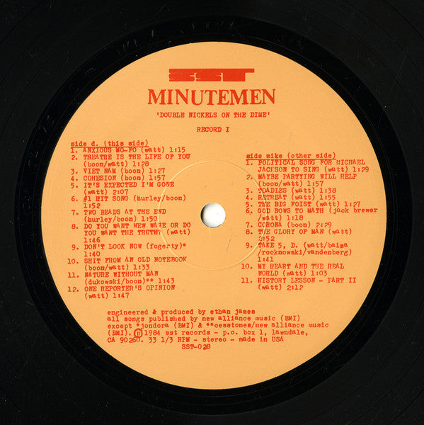 Minutemen : Double Nickels On The Dime (2xLP, Album, RE)