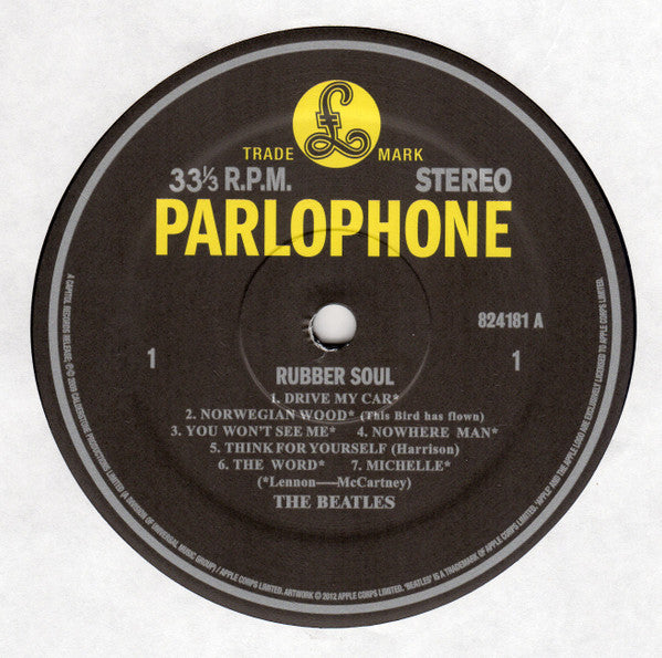 The Beatles : Rubber Soul (LP, Album, RE, RM, Mem)