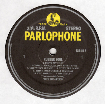 The Beatles : Rubber Soul (LP, Album, RE, RM, Mem)