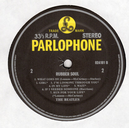 The Beatles : Rubber Soul (LP, Album, RE, RM, Mem)