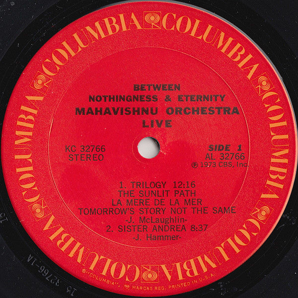 Mahavishnu Orchestra : Between Nothingness & Eternity (Live) (LP, Album, Pit)