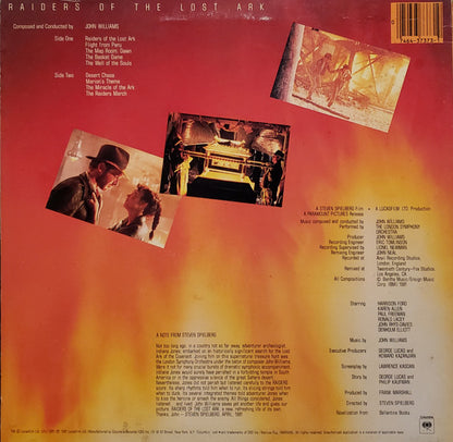 John Williams (4) : Raiders Of The Lost Ark (Original Motion Picture Soundtrack) (LP, Album)