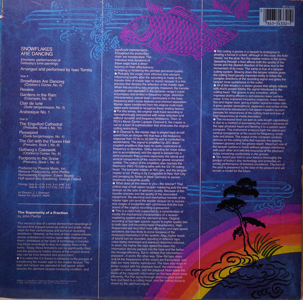Tomita : Snowflakes Are Dancing (LP, Album, RE, RM, Hal)