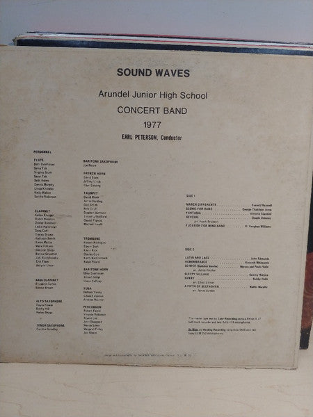 Arundel Junior High School Concert Band, Earl Peterson (2) : Sound Waves (LP)