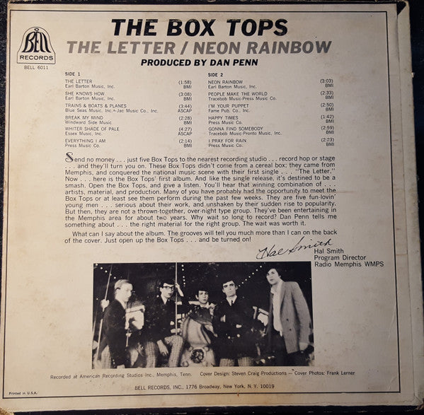 The Box Tops* : The Letter / Neon Rainbow (LP, Album, Mono, Bes)