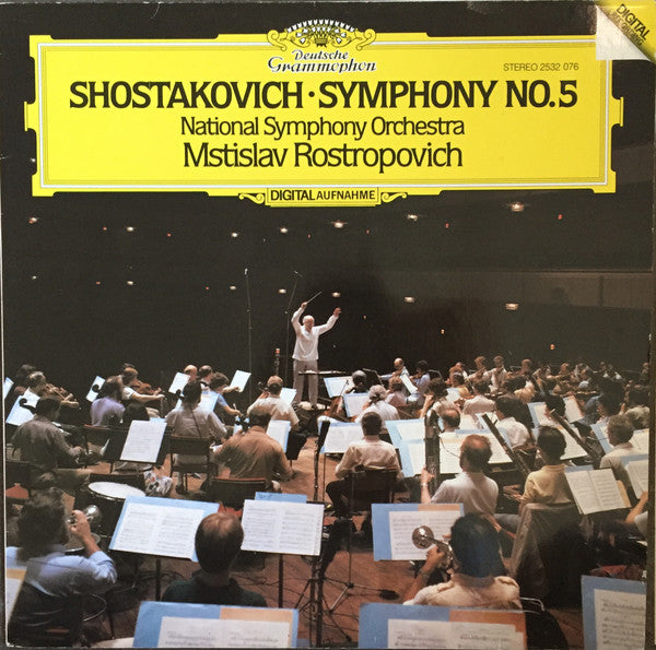 Dmitri Shostakovich . Mstislav Rostropovich, National Symphony Orchestra : Shostakovich Symphony No. 5 (LP)