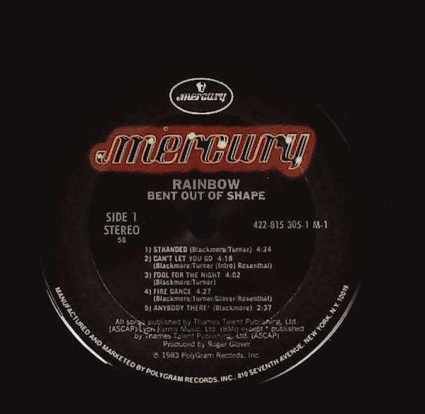 Rainbow : Bent Out Of Shape (LP, Album, 56,)