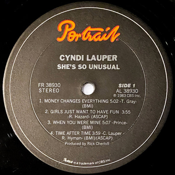 Cyndi Lauper : She's So Unusual (LP, Album, Car)