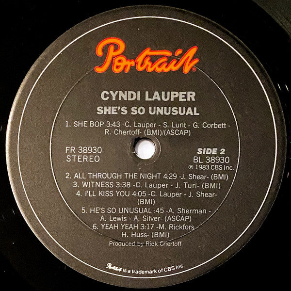 Cyndi Lauper : She's So Unusual (LP, Album, Car)