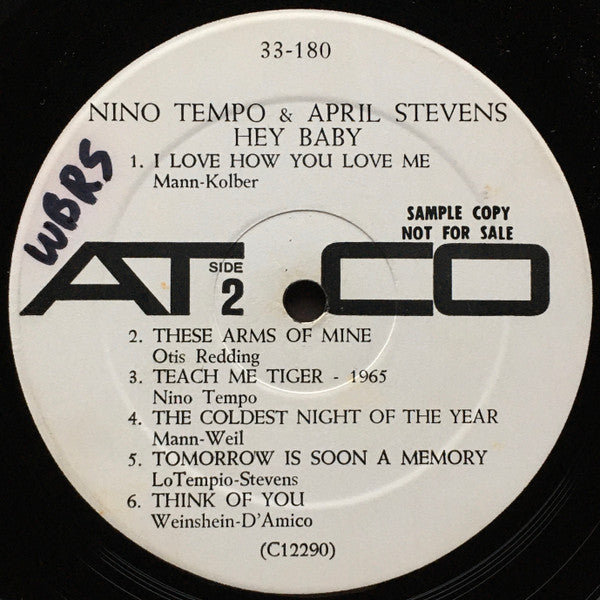 Nino Tempo & April Stevens : Hey Baby! (LP, Album, Mono, Promo)