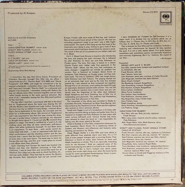 Don Ellis And His Orchestra* : Autumn (LP, Album)