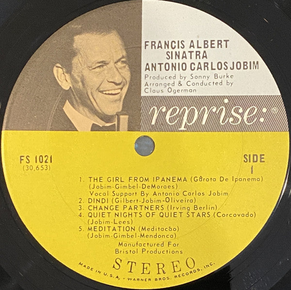 Francis Albert Sinatra* & Antonio Carlos Jobim : Francis Albert Sinatra & Antonio Carlos Jobim (LP, Album, RE, RP, Pit)