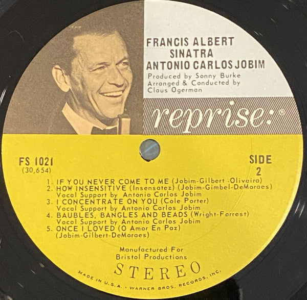 Francis Albert Sinatra* & Antonio Carlos Jobim : Francis Albert Sinatra & Antonio Carlos Jobim (LP, Album, RE, RP, Pit)