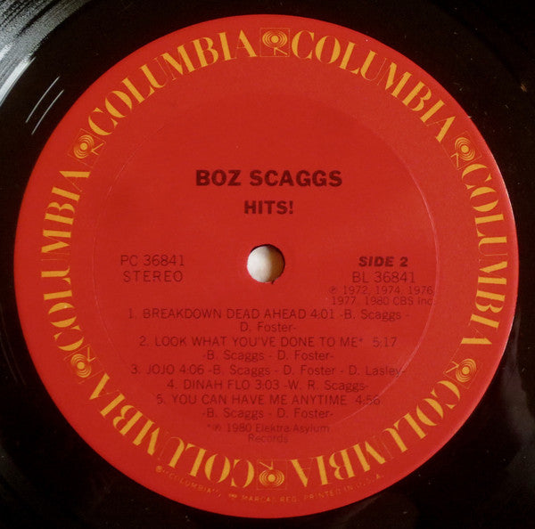 Boz Scaggs : Hits! (LP, Comp, RP, Ter)