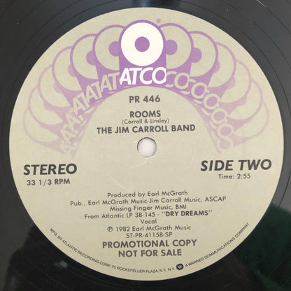 The Jim Carroll Band : Work Not Play (12", Promo)