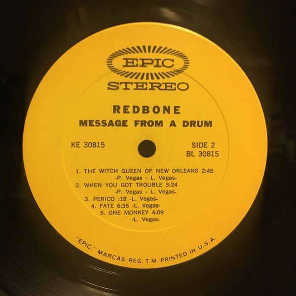Redbone : Message From A Drum (LP, Album, Gat)