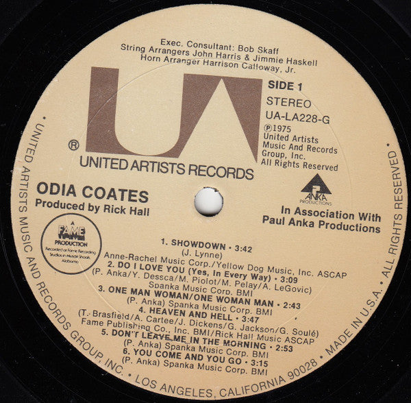 Odia Coates : Odia Coates (LP, Album, Res)